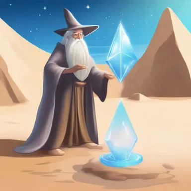 The wizard used his magic to rigidify the soft sand into a solid crystal.
