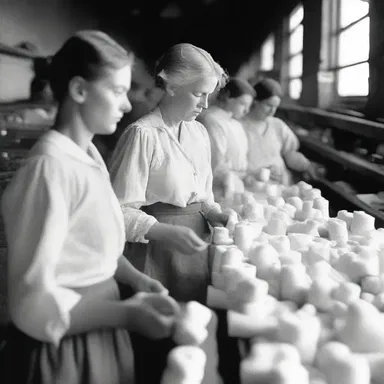 During the Industrial Revolution in the 19th century, thousands of mill-hands worked tirelessly in cotton mills.
