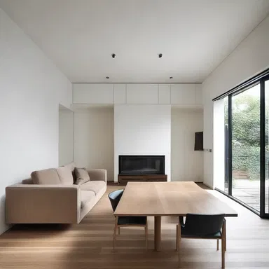 The architect opted for a modern minimalist style, avoiding any drawn-out elements in the building's design.