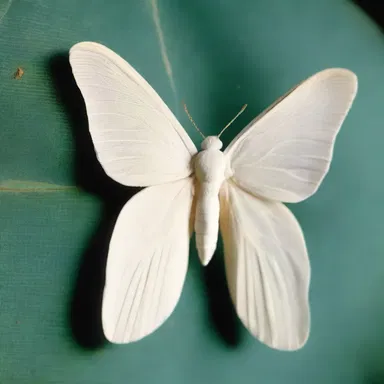 In the romantic poem, the poet compares the delicate beauty of the domestic silkworm moth to the object of their affection.