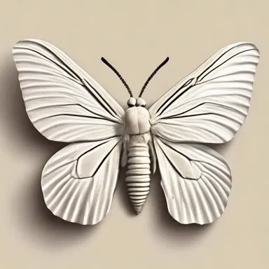 In the romantic poem, the poet compares the delicate beauty of the domestic silkworm moth to the object of their affection.