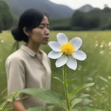 The romantic movie showcased a rare flower species that depended on self-pollination for its survival, highlighting the beauty of nature's self-sustaining mechanisms.