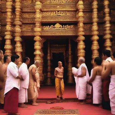 During the ceremony, the worshippers were startled by a piercing shriek that echoed through the temple.