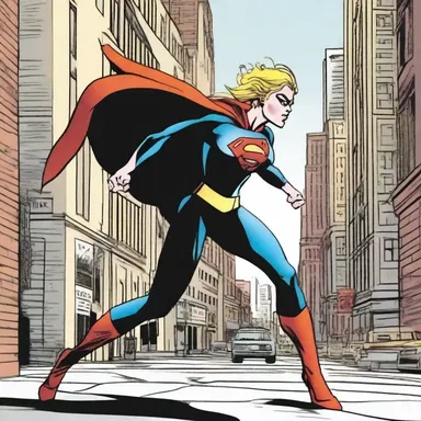 In the comic book, the superhero's shriek could be heard all the way across the city as she battled the supervillain.
