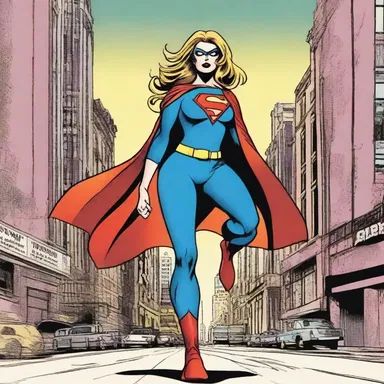 In the comic book, the superhero's shriek could be heard all the way across the city as she battled the supervillain.