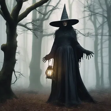 The witch unleashed a bone-chilling shriek that echoed through the enchanted forest in the fantasy novel.