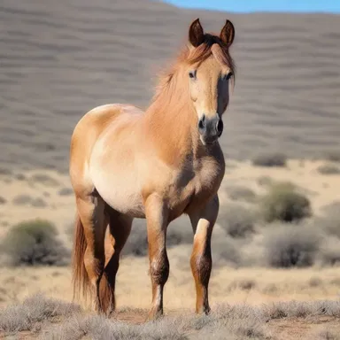 The scrub horse looked effortlessly stylish in its natural coat, becoming a trendsetter among the wild horses.