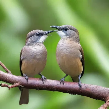 The scrub bird serenaded its mate with a melodious song, melting their hearts and confirming their love.