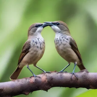 The scrub bird serenaded its mate with a melodious song, melting their hearts and confirming their love.