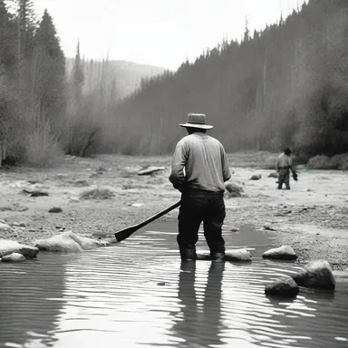During the Gold Rush, prospectors would scrub the riverbeds in search of gold nuggets.