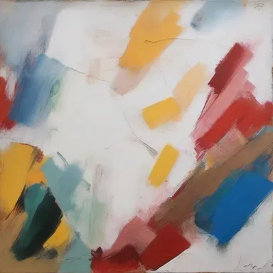 The artist used vigorous scrubbing motions to create texture in their painting.