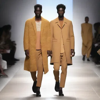 The fashion designer incorporated elements of scrub into his latest collection, using earthy tones and natural textures.