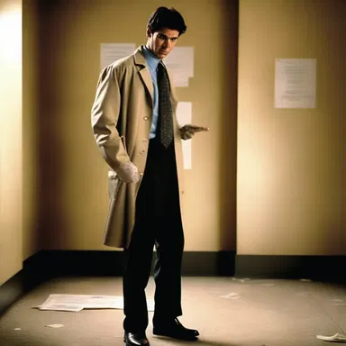 In the movie, the detective scrubs up before examining the crime scene for clues.