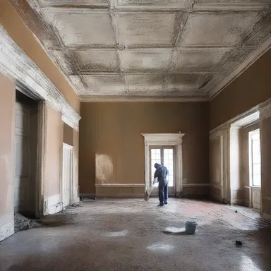 To restore the original beauty of the historic building, the team had to scrub the layers of dirt and grime off the walls.
