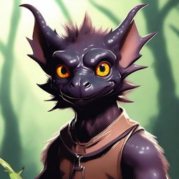 A high-quality digital art image of a kobold with unique characteristics