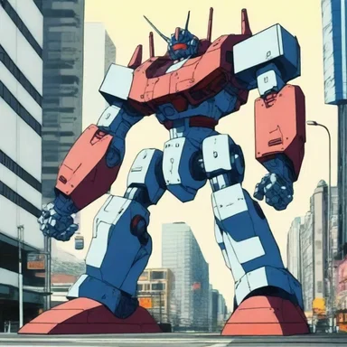 In the anime series, the giant robot is equipped with a powerful servosystem to enhance its combat abilities.