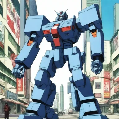In the anime series, the giant robot is equipped with a powerful servosystem to enhance its combat abilities.