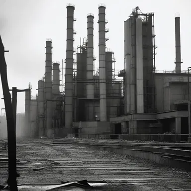 The author used vivid descriptions of tinning in the industrial setting to emphasize the protagonist's struggle with the deterioration of their environment.