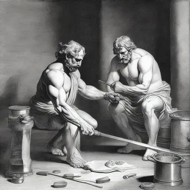 In ancient Greek mythology, Hephaestus, the god of blacksmiths, used tinning to solder together divine artifacts.