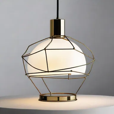 The sleek modern lamp had tinned wires hidden within its structure, ensuring safety and a clean aesthetic in the design.