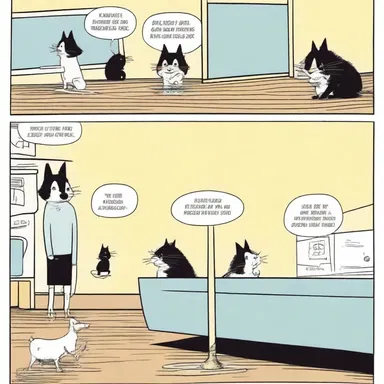 The comics often depict nonliteral situations, like animals talking or inanimate objects coming to life.
