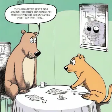 The comics often depict nonliteral situations, like animals talking or inanimate objects coming to life.