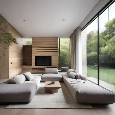 The conceptualisation of the modern house incorporated elements of nature, creating a harmonious and peaceful living space.