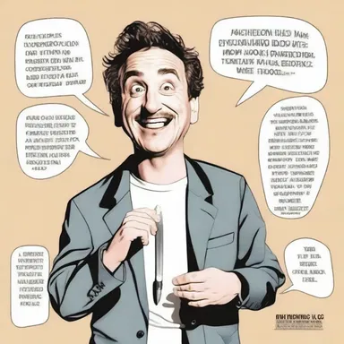 The comedian's comedic genius lay in his unique and unexpected conceptualisations of everyday situations.