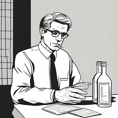 In the novel, the protagonist uses a monobasic acid to dissolve a key piece of evidence.
