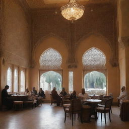 Cafe in an Islamic setting