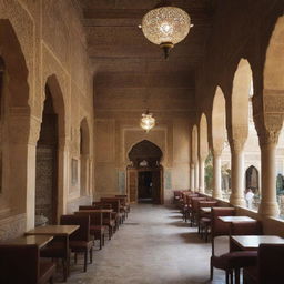 Cafe in an Islamic setting