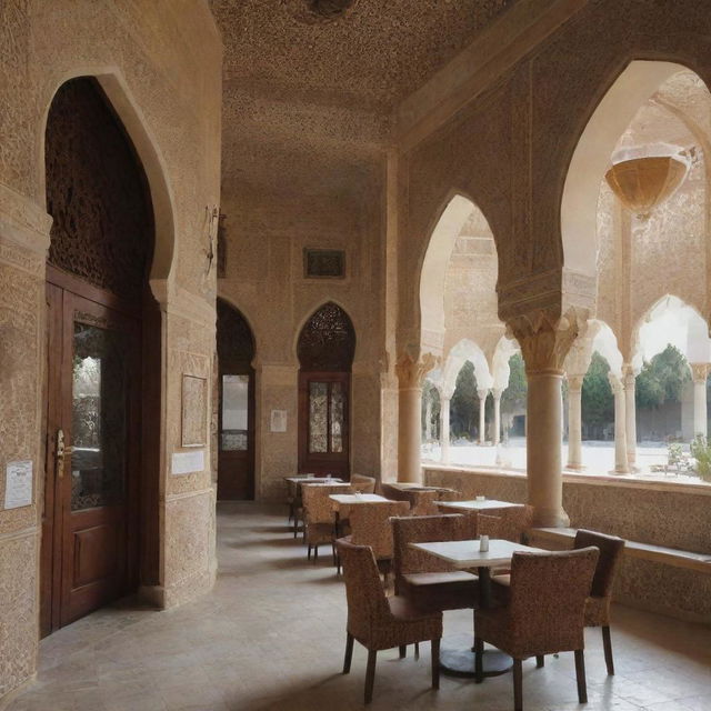 Cafe in an Islamic setting