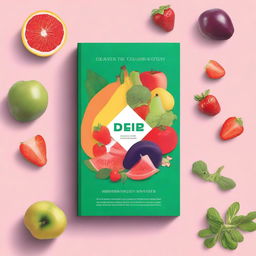 A high-quality digital art image depicting a book cover on diet