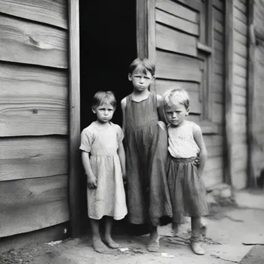 During the Great Depression, thousands of families lived in pitiful conditions and struggled to survive.