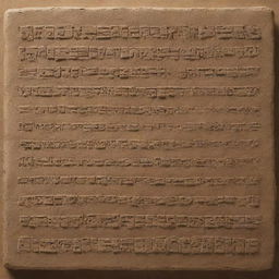 A meticulous replication of the cuneiform script spelling out 'ROAA' AND 'KADHIM' set against a textured clay tablet backdrop.