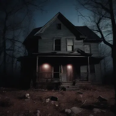The dark and eerie aesthetic of the haunted house was inspired by the concept of unholiness.