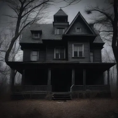 The dark and eerie aesthetic of the haunted house was inspired by the concept of unholiness.