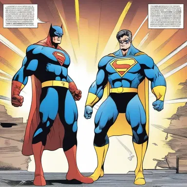 In the superhero comic, the prelude before the climactic battle showed the hero preparing for the ultimate showdown with the supervillain.