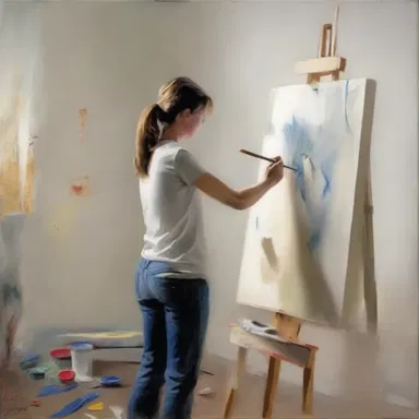 The brushstrokes prelude the artist's intention for the rest of the painting.