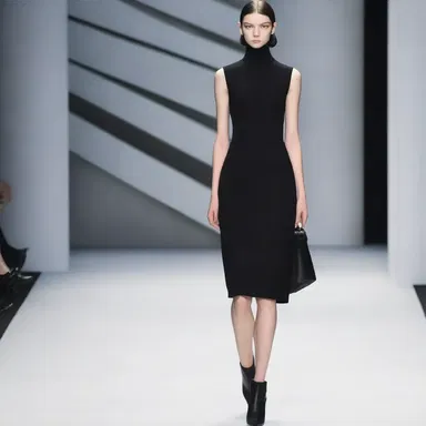 The simple black dress serves as a prelude to the designer's avant-garde collection.