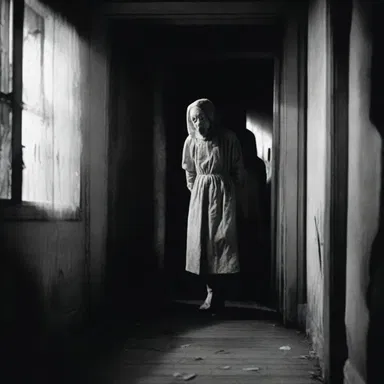 The eerie music in the background preluded the terrifying scene in the horror film.