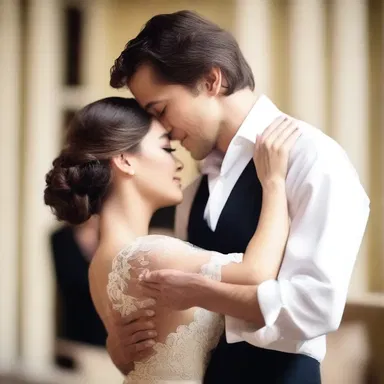 The gentle touch of their hands served as a prelude to their romantic dance.