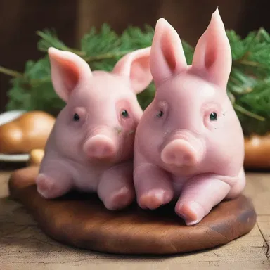 During the feast of Saint Anthony, the Catholics traditionally eat pigs' feet as a symbol of good luck and prosperity.