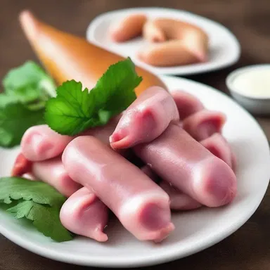 During the feast of Saint Anthony, the Catholics traditionally eat pigs' feet as a symbol of good luck and prosperity.