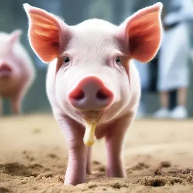 In the distant future, humans have developed a taste for artificial pigs' feet, which are actually made from plant-based materials in labs.