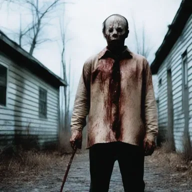 The horror movie depicted an iniquitous serial killer who haunted the small town with gruesome acts of violence.