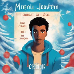 An engaging digital art image portraying the cover of a book titled 'O Natal do Jovem com o Coração Frio'