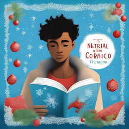 An engaging digital art image portraying the cover of a book titled 'O Natal do Jovem com o Coração Frio'