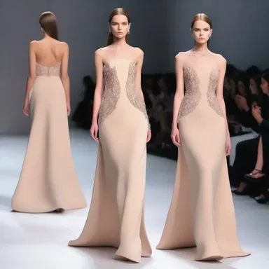 The fashion designer created a stunning and elegant covert dress for the fashion show.