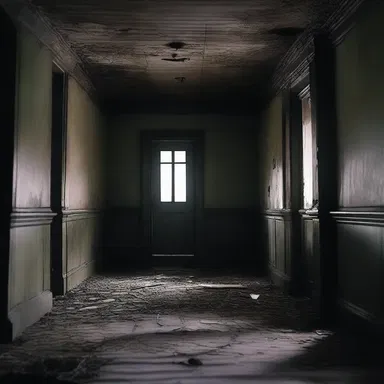 In the horror movie, the protagonist discovered a mysterious and covert room in the haunted house.